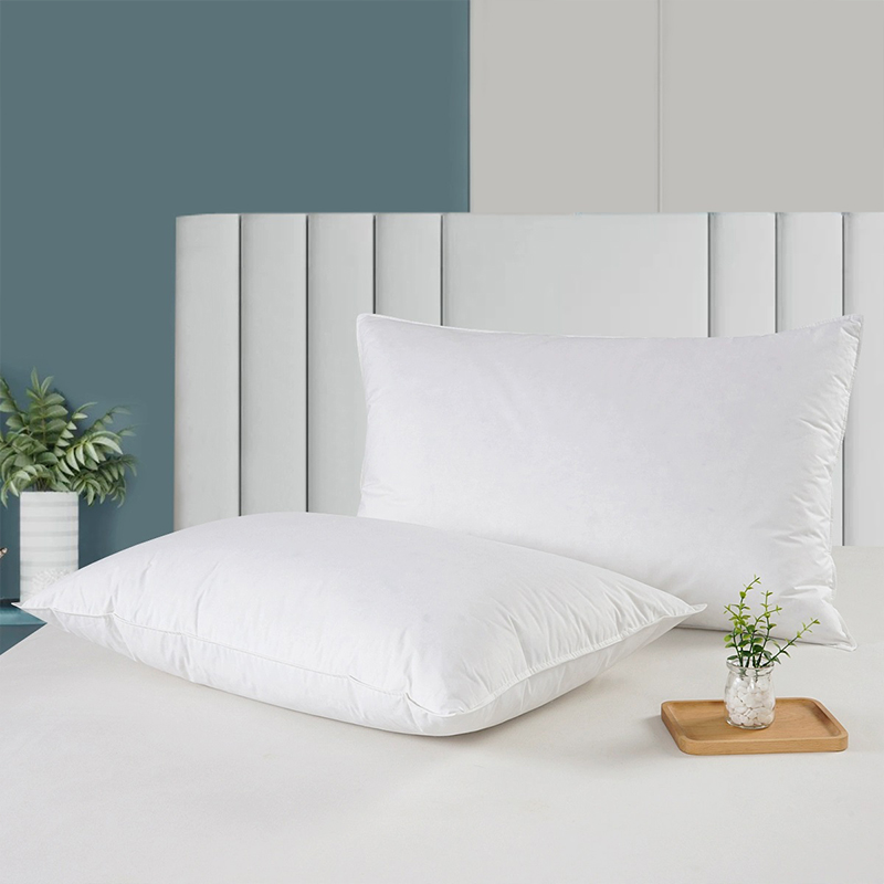 Bavlna 233T Percale Shell 50% bílé polštáře na peří pro hotel