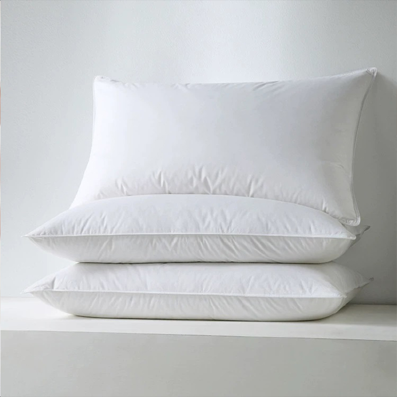 Bavlna 233T Percale Shell 50% bílé polštáře na peří pro hotel