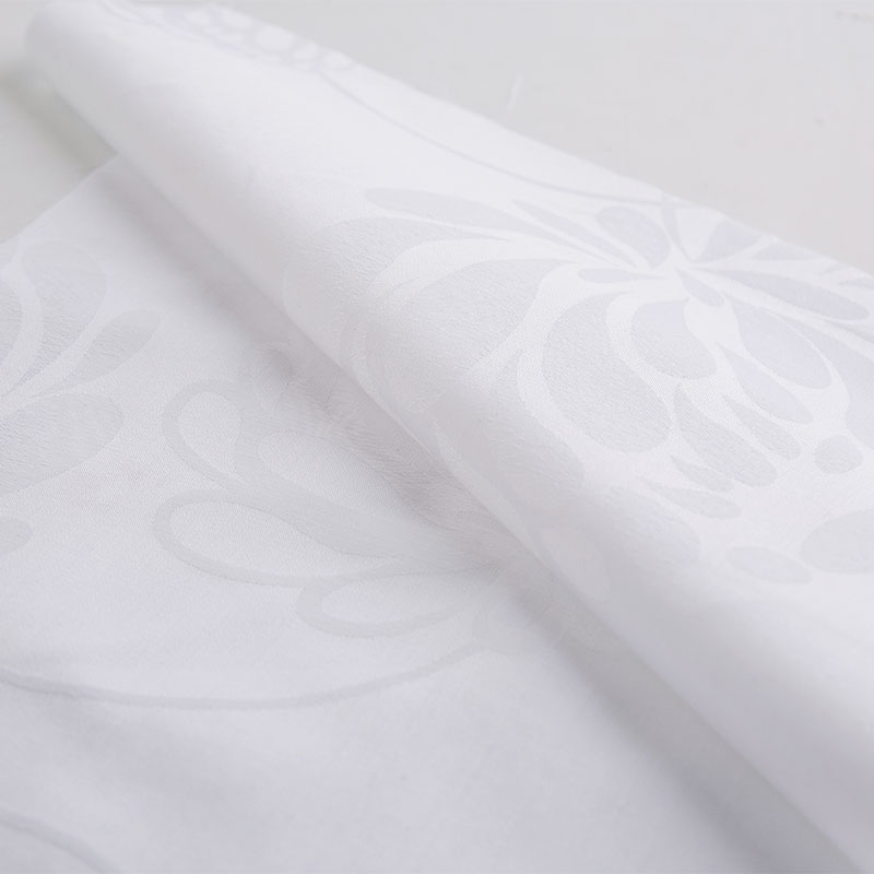 Bavlněná jacquard květina bílá hotelová ložní prádlo